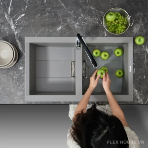 Chậu rửa bát đá nhà bếp Malloca K-450