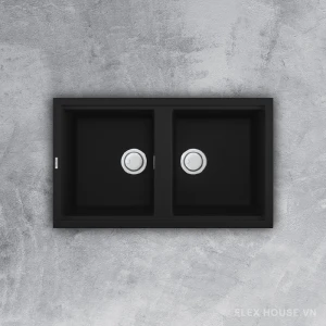 Chậu rửa đá Granite Malloca NERO K-45040