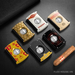 Dao cắt xì gà lưỡi inox họa tiết nghệ thuật CLE2023IB