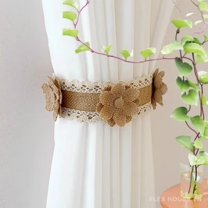 Dây buộc rèm cửa bằng vải phong cách đồng quê FSH6144