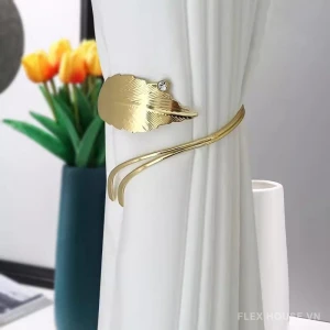 Dây buộc rèm cửa kim loại chiếc lá sang trọng FSH211