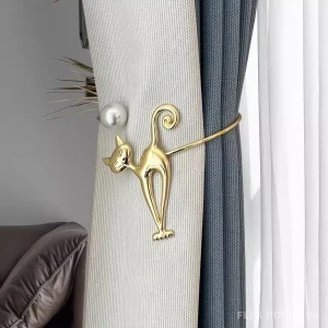 Dây buộc rèm hợp kim hình chú mèo kiểu Pháp FSH279