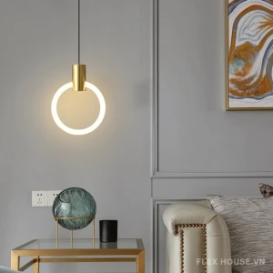 Đèn thả trần hình tròn chao acrylic tối giản FLM6212