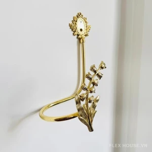 Móc cài rèm bằng đồng hoa linh lan sang trọng RBH454