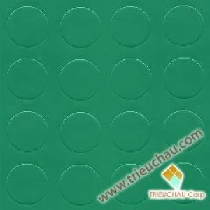Thảm nhựa trải sàn nút tròn lớn xanh lá