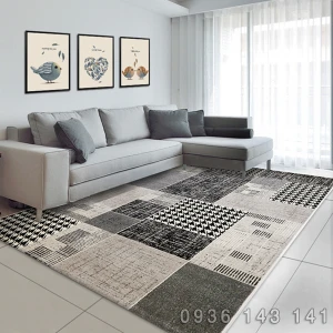 Thảm Lông Ngắn Dệt Ô Xám Nhập Khẩu TLNCC 5