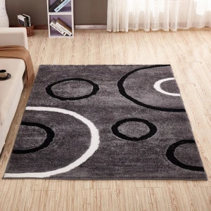 Thảm Lông Ngắn Tròn Xám TLN 013