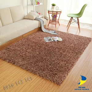 Thảm Lông Xù Cao Cấp Nâu Đậm TLXCC 13