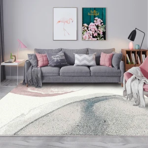 Thảm Phòng Khách Lông Ngắn Dệt 012 Hồng Xám