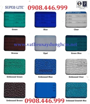 Tấm Lợp Polycarbonate Đặc Ruột Malaysia