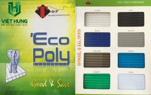 Tấm Lợp Polycarbonate Rỗng EcoPoly Thái Lan