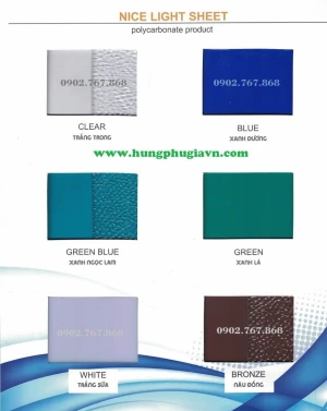 Tấm Poly Lợp Poly Đặc Nice Light
