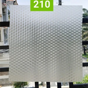 Decal dán kính caro hình khối 120cm x 100cm