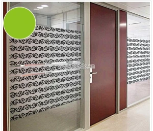 Decal dán kính họa tiết hoa văn đen 90cm x 1m