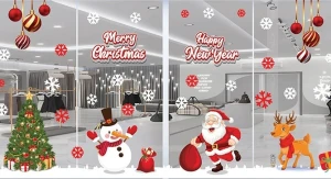 Decal noel dán kính tòa nhà sảnh chung cư 6m