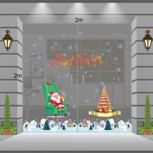 Decal Noel-Ông già ngồi thư giãn