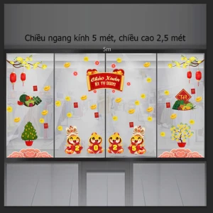 Decal Tết xuân 2025 - Tết bốn chú rắn xinh