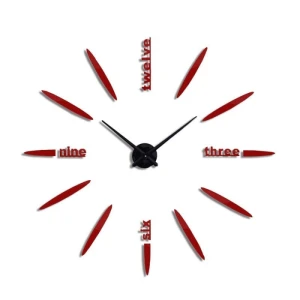 Đồng hồ khổ lớn hình giọt nước màu đỏ