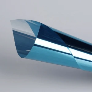 Giấy decal dán kính phim cách nhiệt cửa kính chống nắng nhìn 1 chiều màu xanh biển