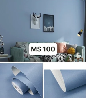 Giấy decal dán tường màu xanh Navy