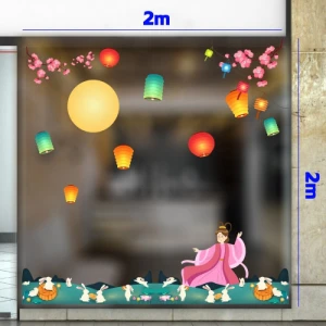 Tết trung thu-Chị Hằng vui chơi cùng thỏ trắng dưới đèn lồng sắc màu