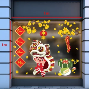 Tết xuân 25 - Lân vui xuân bên hoa mai