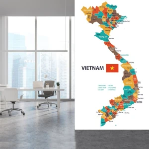 Tranh bản đồ việt nam có đảo hoàng sa trường sa