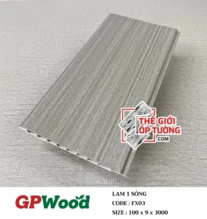 Lam 1 sóng ốp trần, tường nhựa nguyên sinh FX03