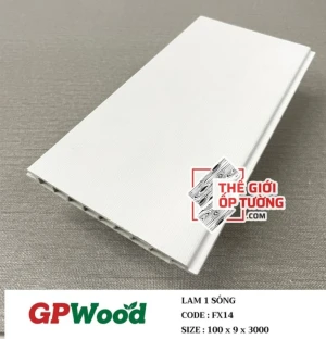 Lam 1 sóng ốp trần, tường nhựa nguyên sinh FX14