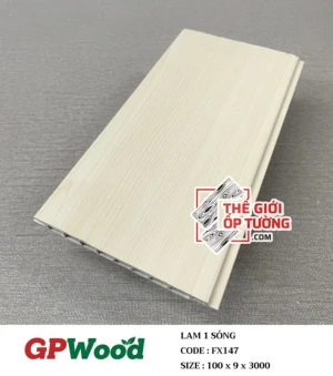 Lam 1 sóng ốp trần, tường nhựa nguyên sinh FX147