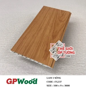 Lam 1 sóng ốp trần, tường nhựa nguyên sinh FX237