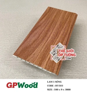 Lam 1 sóng ốp trần, tường nhựa nguyên sinh HY103