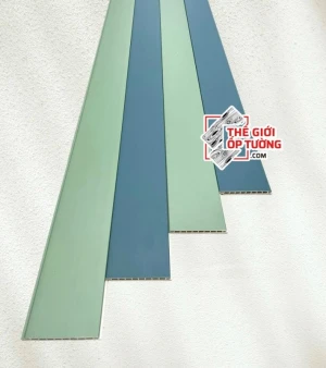 Lam 1 sóng ốp trần, tường nhựa nguyên sinh màu trơn