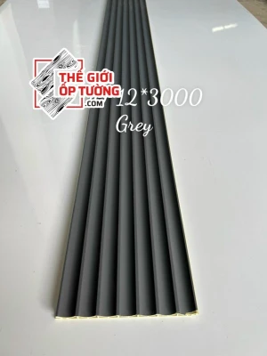 Lam sóng ốp tường bán nguyệt 200x12x3000 màu xám