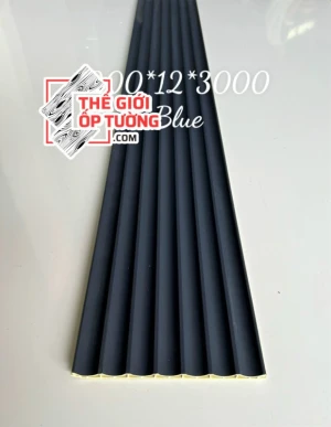 Lam sóng ốp tường bán nguyệt 200x12x3000 màu xanh than