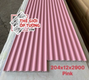 Lam sóng ốp tường bán nguyệt 204x12x2900 màu hồng