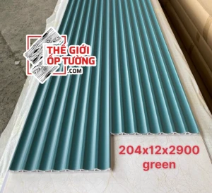 Lam sóng ốp tường bán nguyệt 204x12x2900 màu xanh