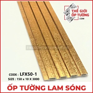 Ốp Tường Lam Sóng Màu Gold LFX50
