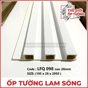 Ốp Tường Lam Sóng Màu Trắng FLQ098