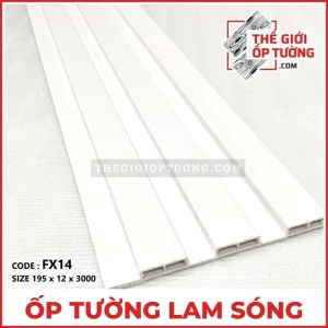 Ốp Tường Lam Sóng Màu Trơn FX14