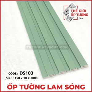 Ốp Tường Lam Sóng Màu Trơn Xanh Ngọc DS103
