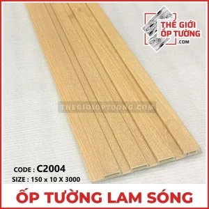 Ốp Tường Lam Sóng Vân Gỗ C2004
