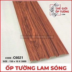 Ốp Tường Lam Sóng Vân Gỗ C6021