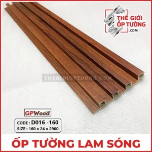 Ốp Tường Lam Sóng Vân Gỗ D016