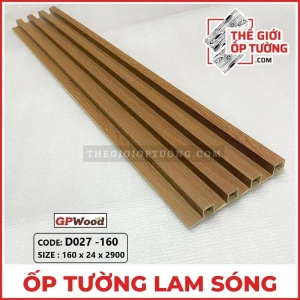 Ốp Tường Lam Sóng Vân Gỗ D027