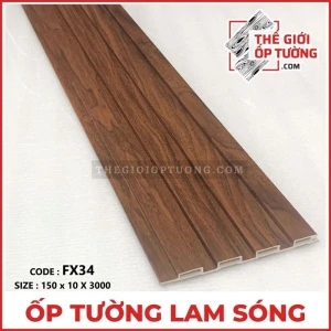 Ốp Tường Lam Sóng Vân Gỗ FX34