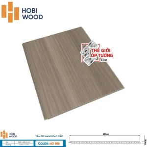 Ốp tường nano cao cấp HOBI vân gỗ (3000x400x8mm)