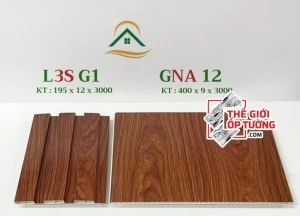 Ốp tường vân gỗ nano và lam sóng đồng màu L3SG1 - GNA12