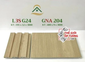 Ốp tường vân gỗ nano và lam sóng đồng màu L3SG24 - GNA204