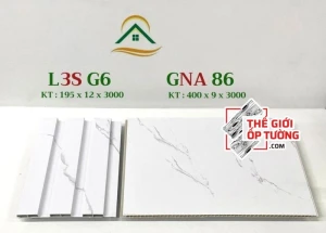Ốp tường vân gỗ nano và lam sóng đồng màu L3SG6 - GNA86